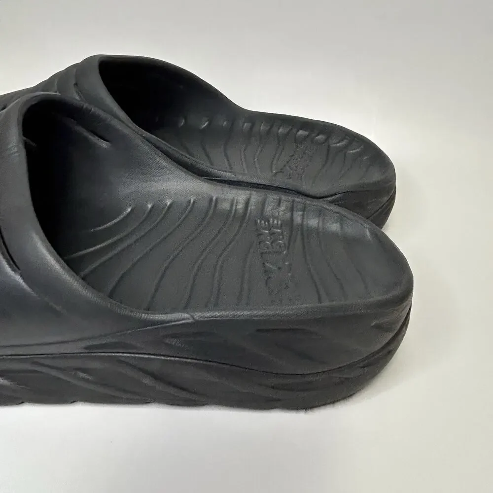 Hoka One One Ora Recovery Slide 2 Sandals Mens Size 12 Black Slip On Comfort